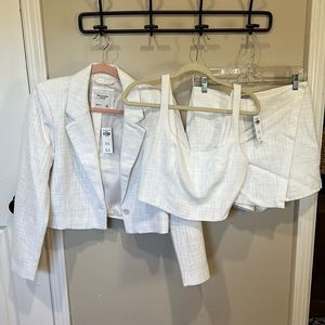Abercrombie & Fitch Tweed Blazer Skort Set